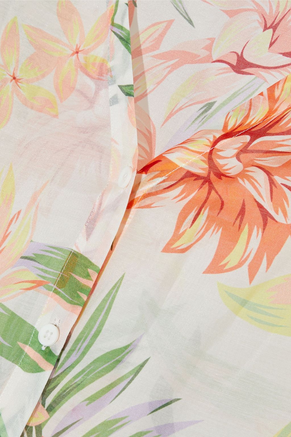 ALICE + OLIVIA Colby floral-print cotton and silk-blend mousseline top
