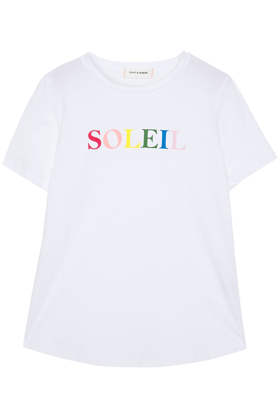 Chinti & Parker Woman Printed Cotton-jersey T-shirt White Size XS