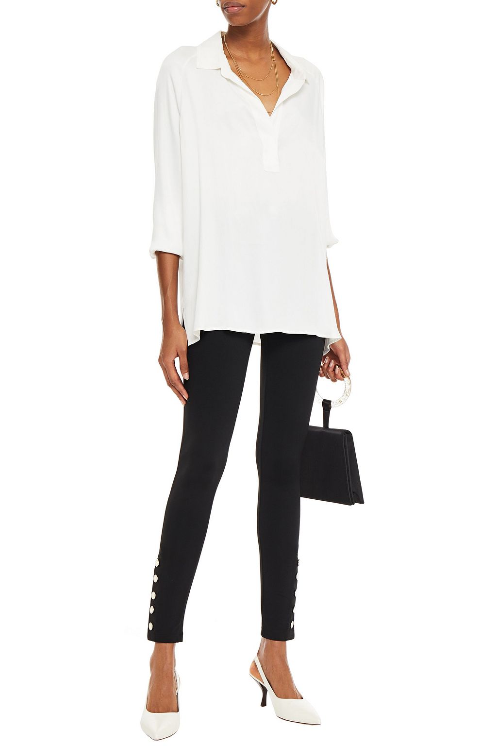 SANDRO Just stretch-jersey skinny pants
