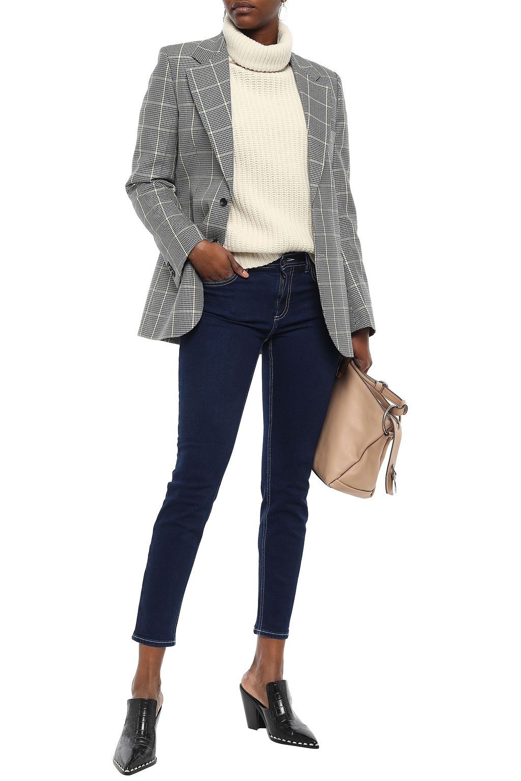 ACNE STUDIOS Climb faded mid-rise skinny jeans