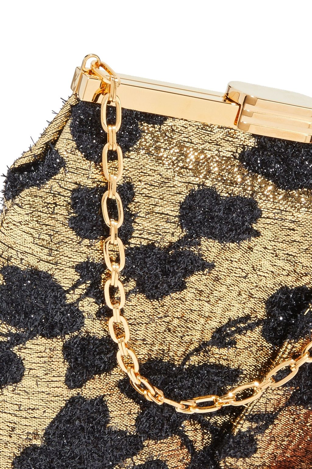 BIENEN DAVIS 5am metallic floral brocade clutch