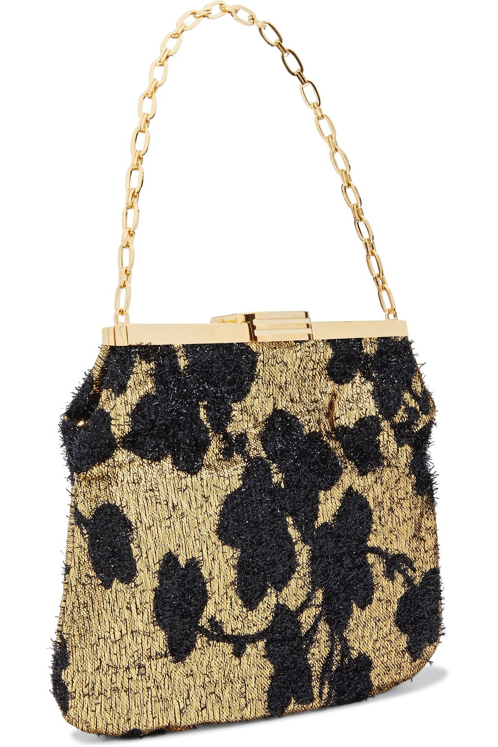 BIENEN DAVIS 5am metallic floral brocade clutch