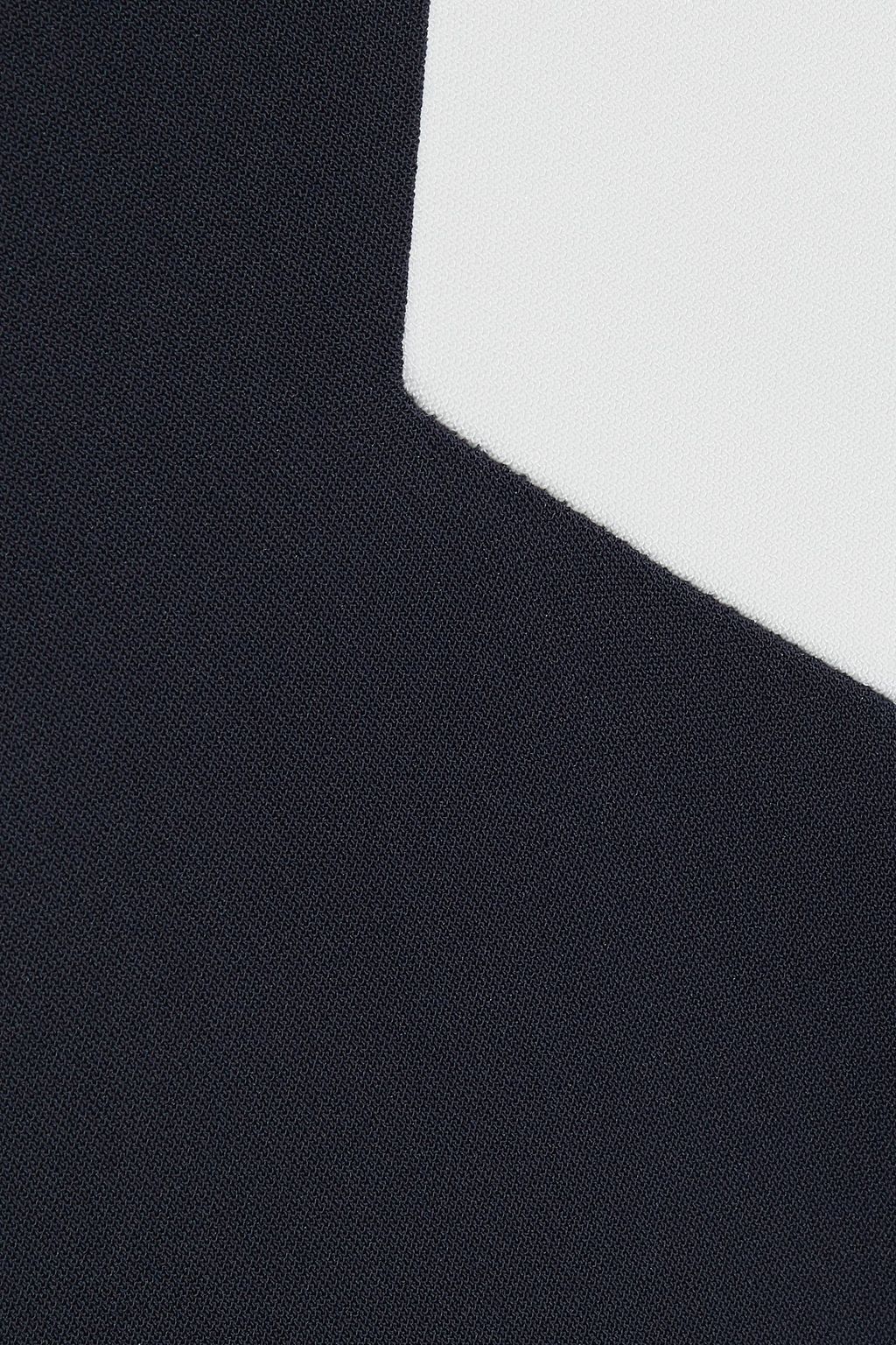CUSHNIE One-shoulder two-tone cady dress