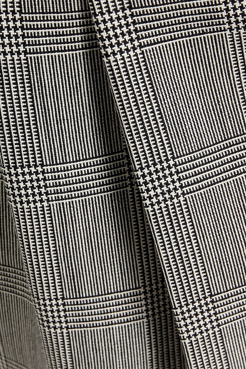 DOLCE & GABBANA Tapered Prince of Wales checked wool and mohair-blend drawstring pants