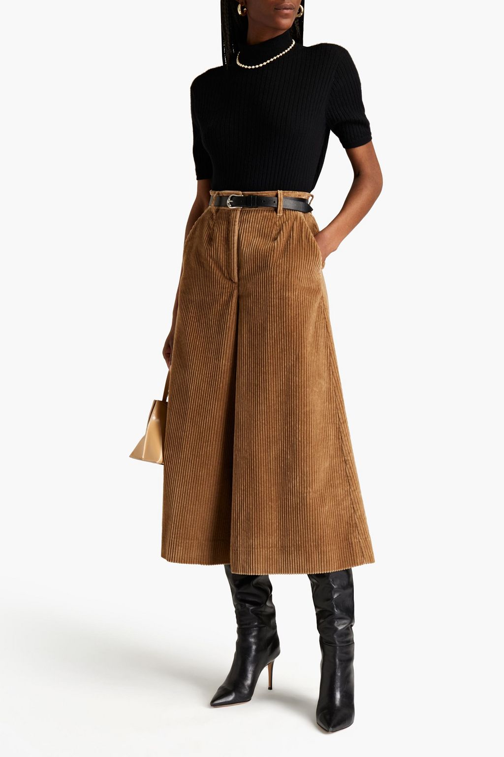 DOLCE & GABBANA Cotton-blend corduroy culottes
