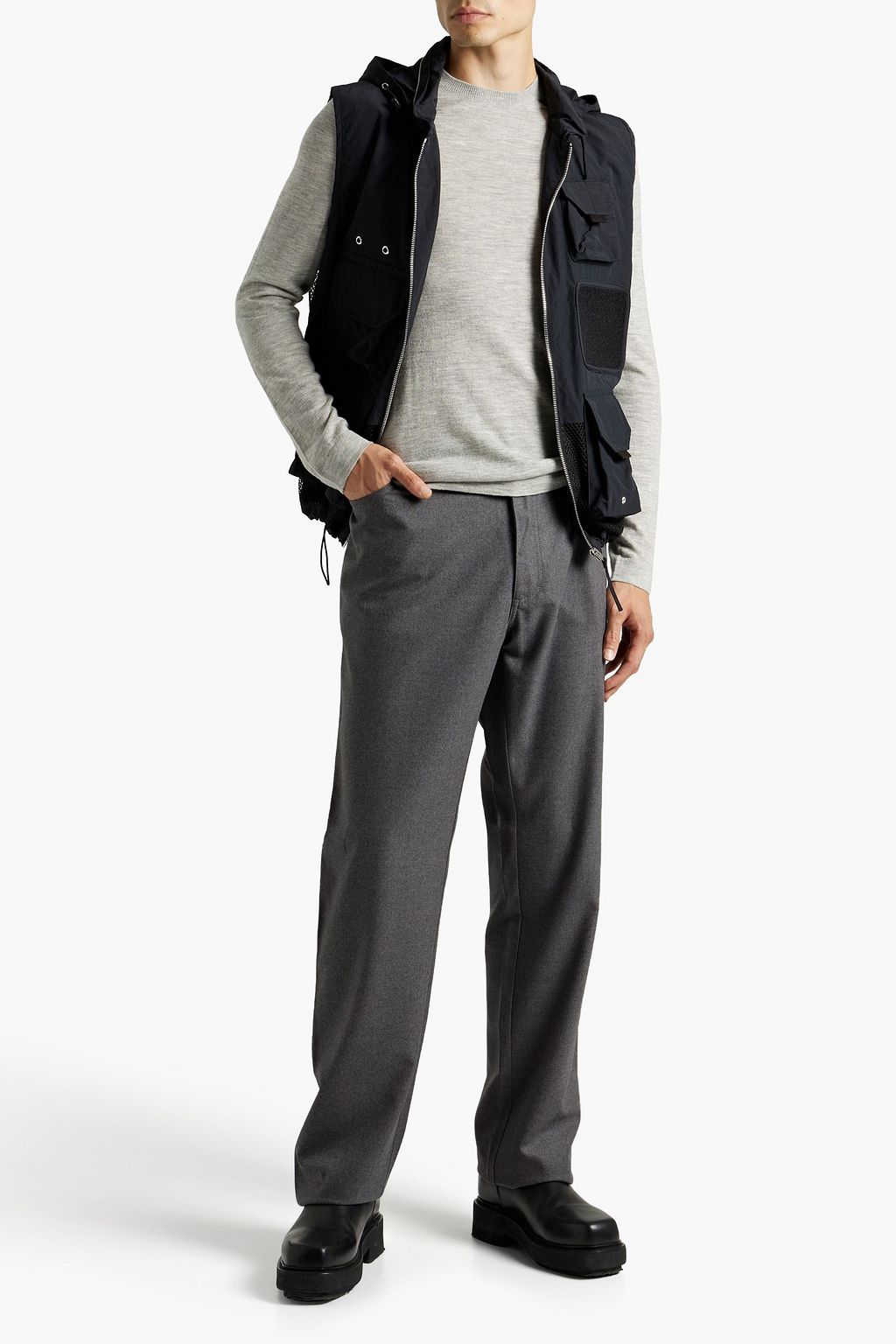 ZEGNA Slim-fit wool-blend flannel pants