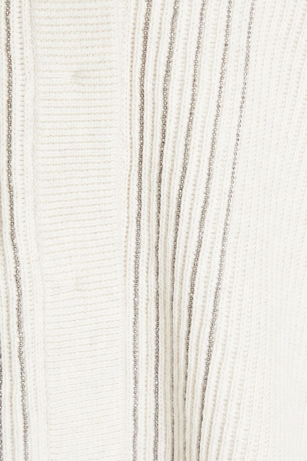 BRUNELLO CUCINELLI Gerippter Cardigan aus Baumwolle mit Fransen