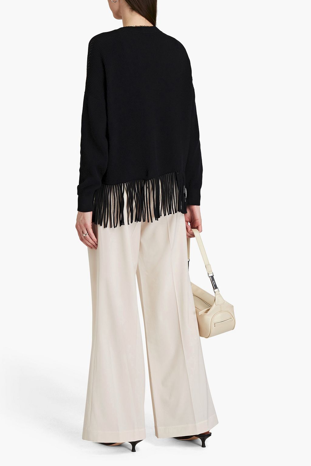 BRUNELLO CUCINELLI Fringed ribbed cotton cardigan