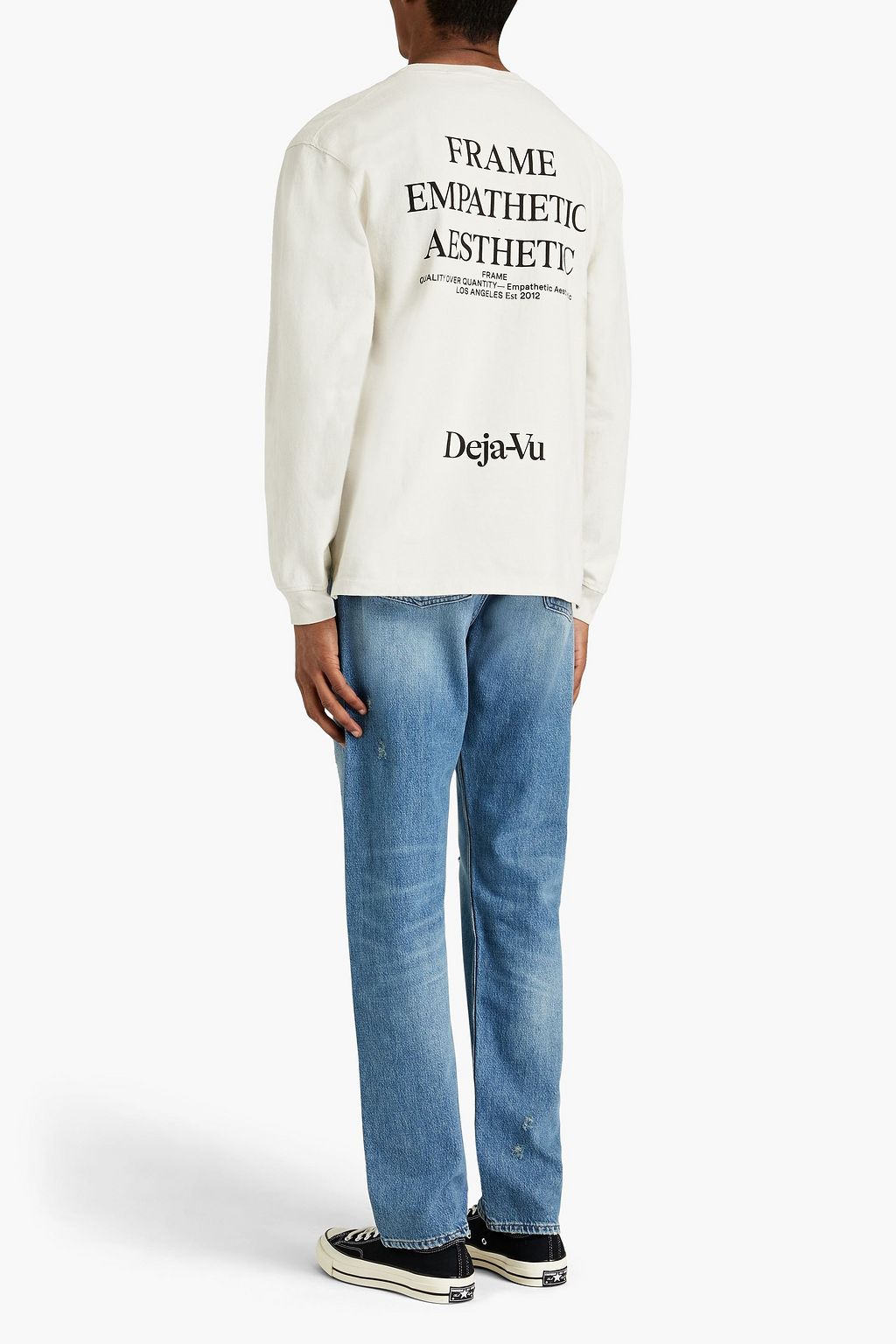 FRAME Distressed faded denim jeans
