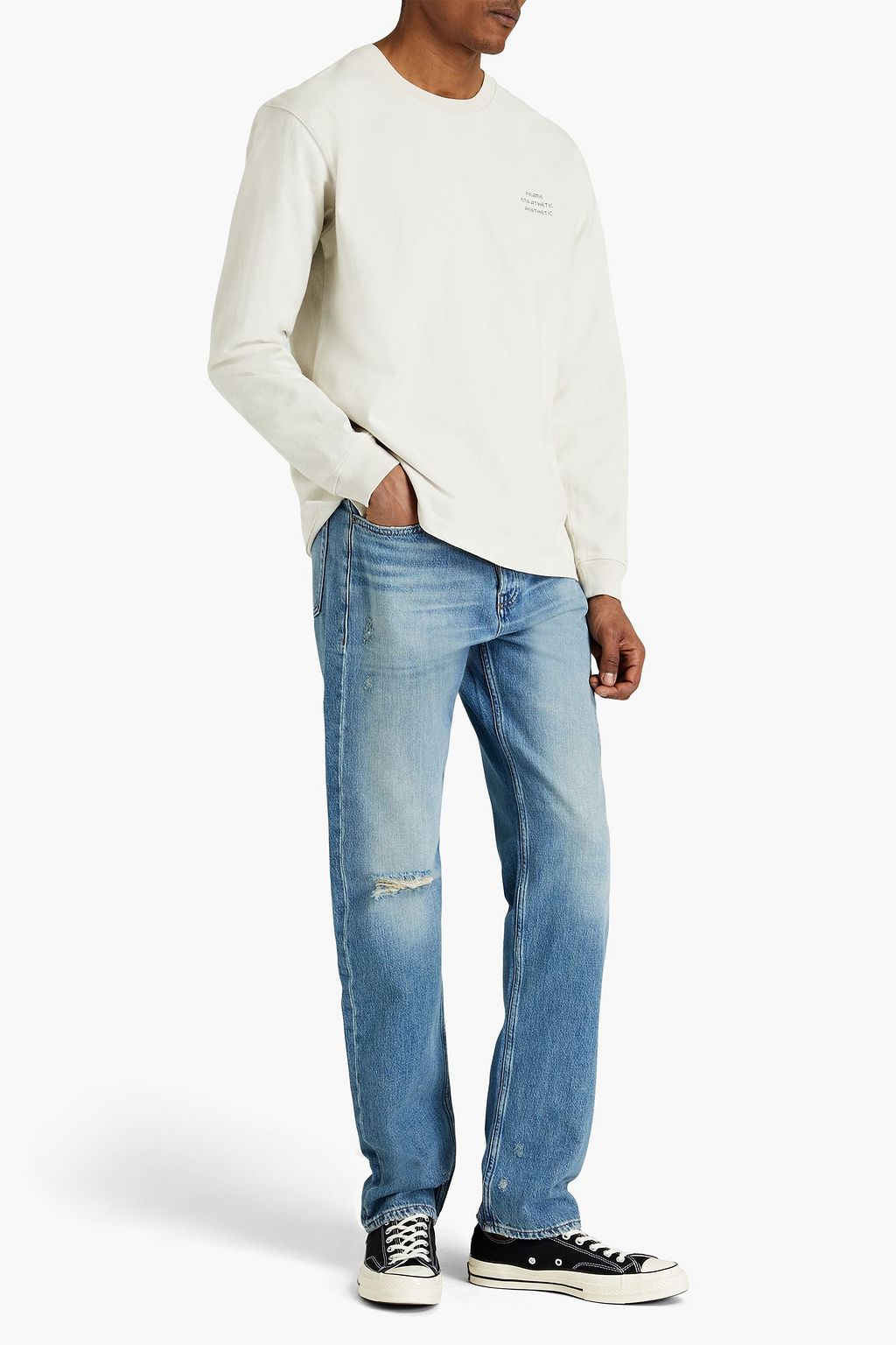 FRAME Distressed faded denim jeans