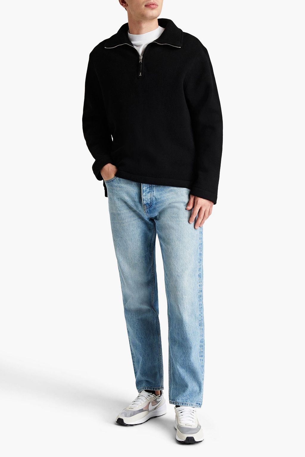 FRAME Slim-fit faded denim jeans