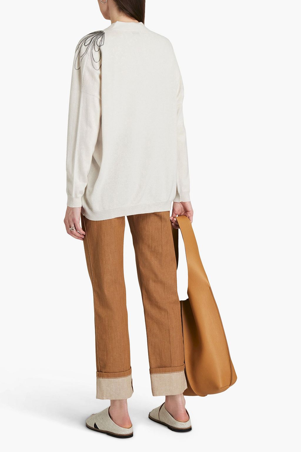 BRUNELLO CUCINELLI Bead-embellished cashmere cardigan