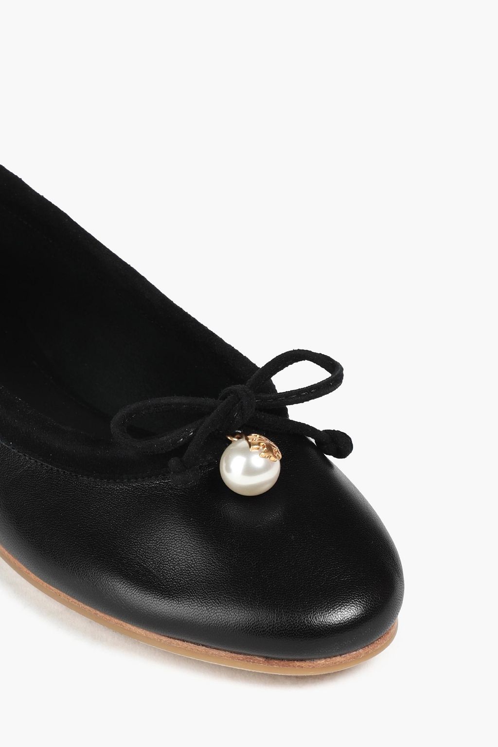 TORY BURCH Embellished leather ballet flats