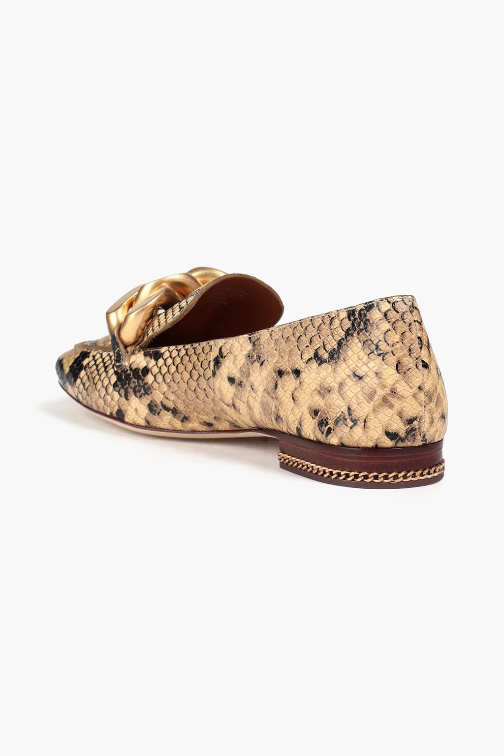 TORY BURCH Ruby 装飾付き スネーク風レザー ローファー