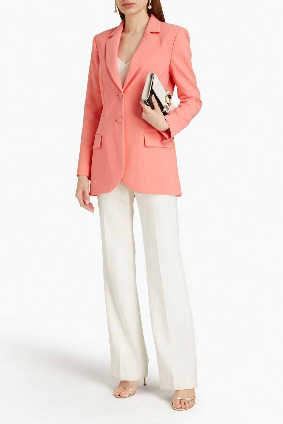 Carolina Herrera Crepe Blazer In Pink