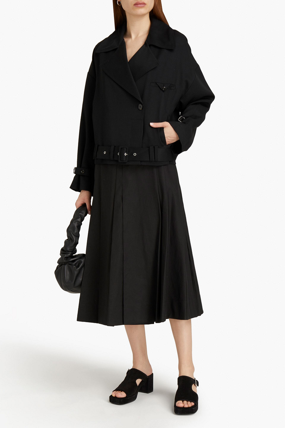 3.1 Phillip Lim Pleated Ottoman Midi Skirt In Blue