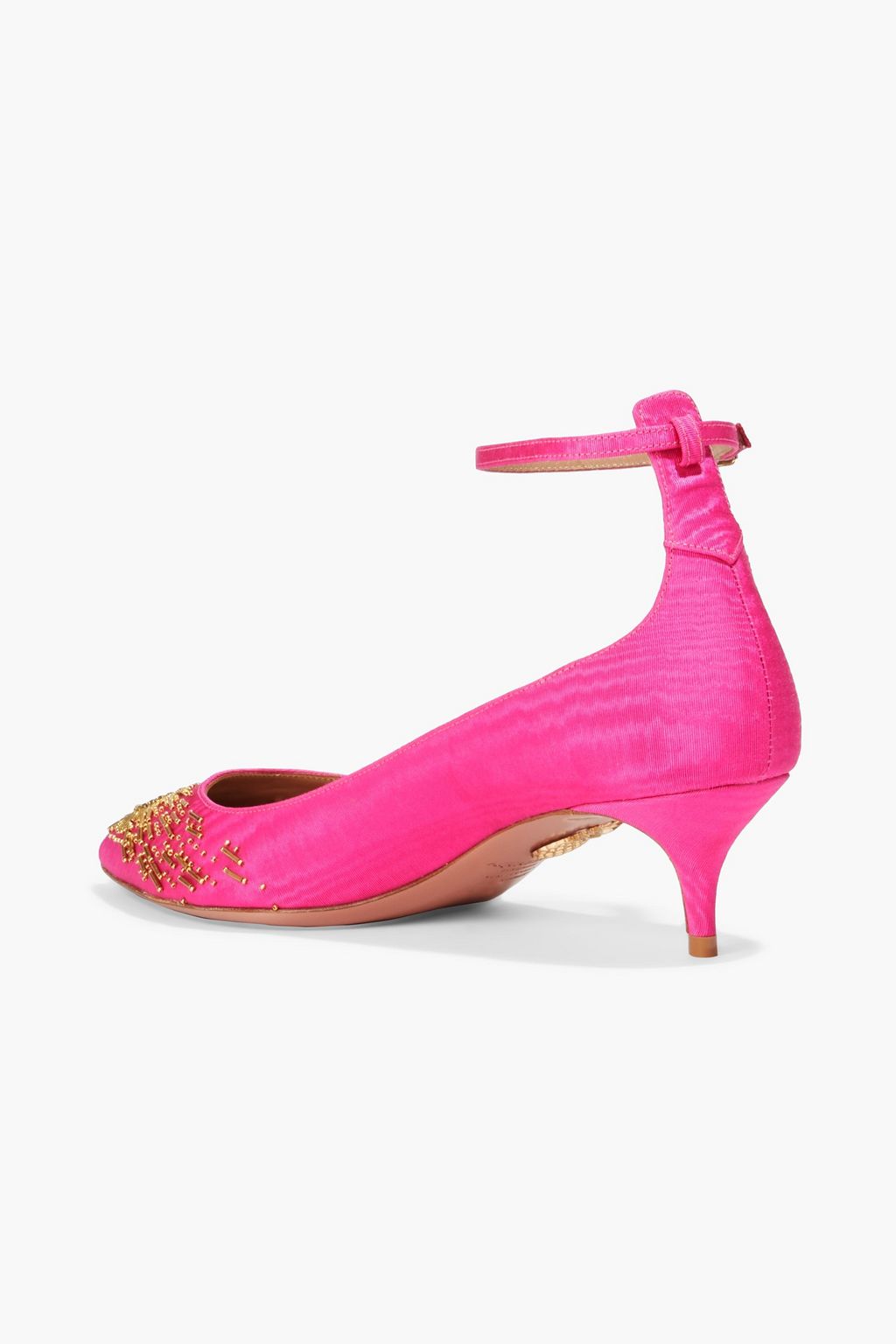 AQUAZZURA Sunlight 45 embellished moire pumps
