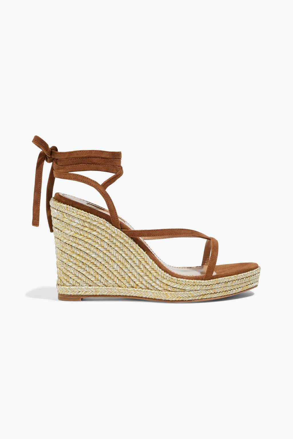 brown suede espadrille wedge