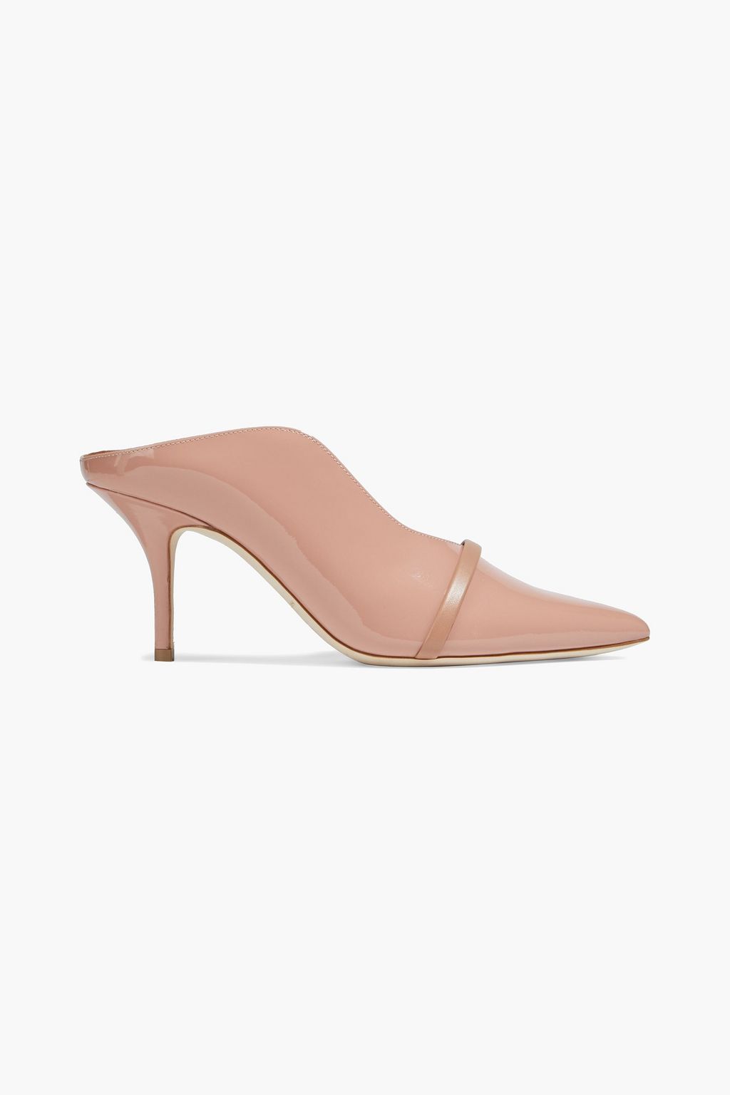 Malone Souliers - Constance Smooth and Patent-leather Mules Pink - EU 39.5