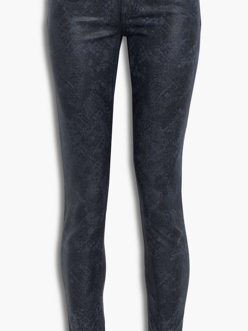 cate coated snake-print high-rise skinny jeans