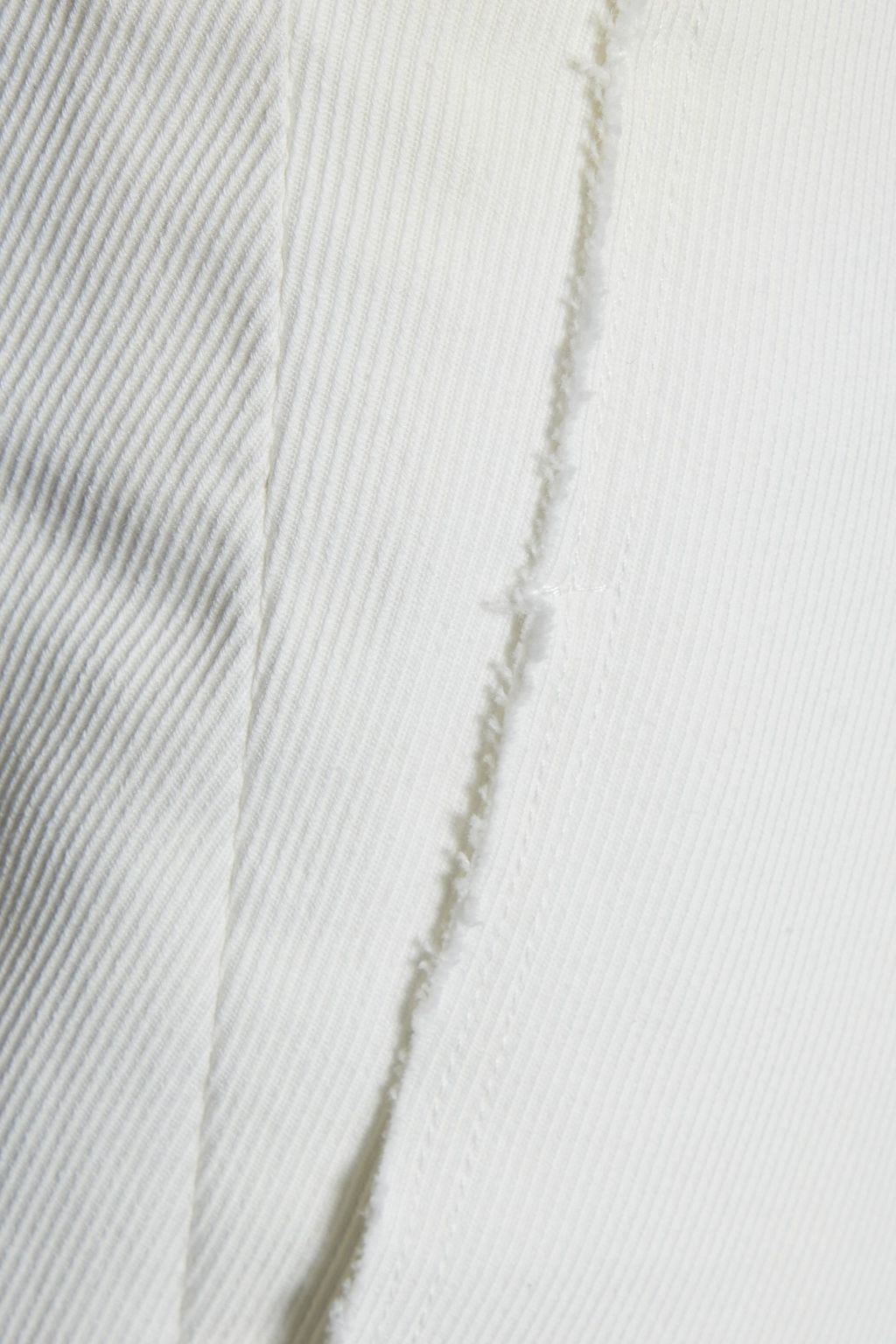 BY ANY OTHER NAME Frayed pleated cotton-blend twill kick-flare pants