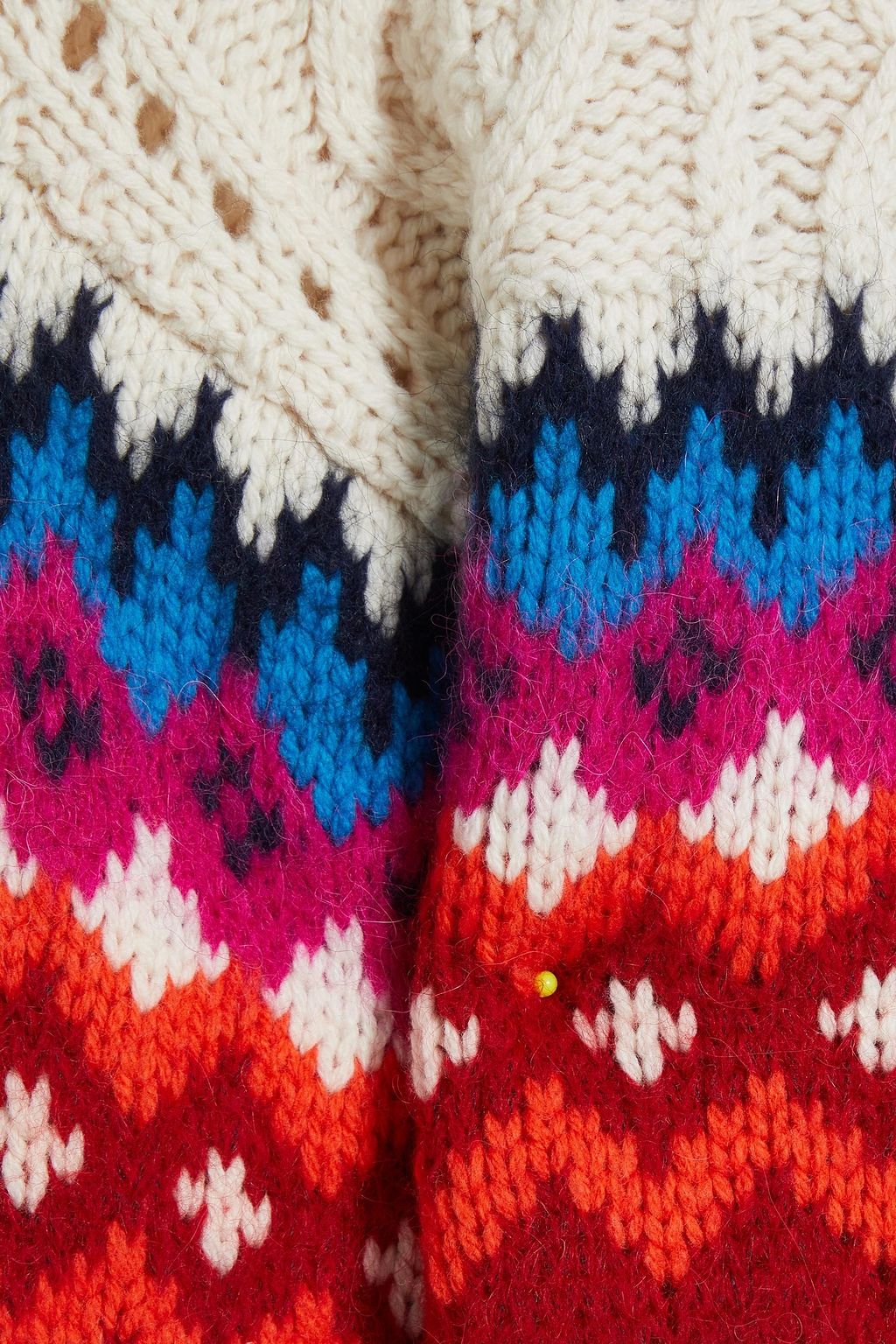 RAG & BONE Willow Fair Isle cable-knit wool-blend sweater