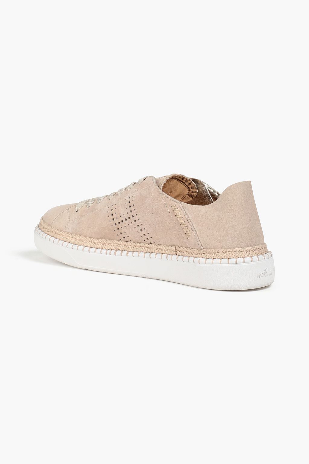 HOGAN Perforated suede collapsible-heel sneakers