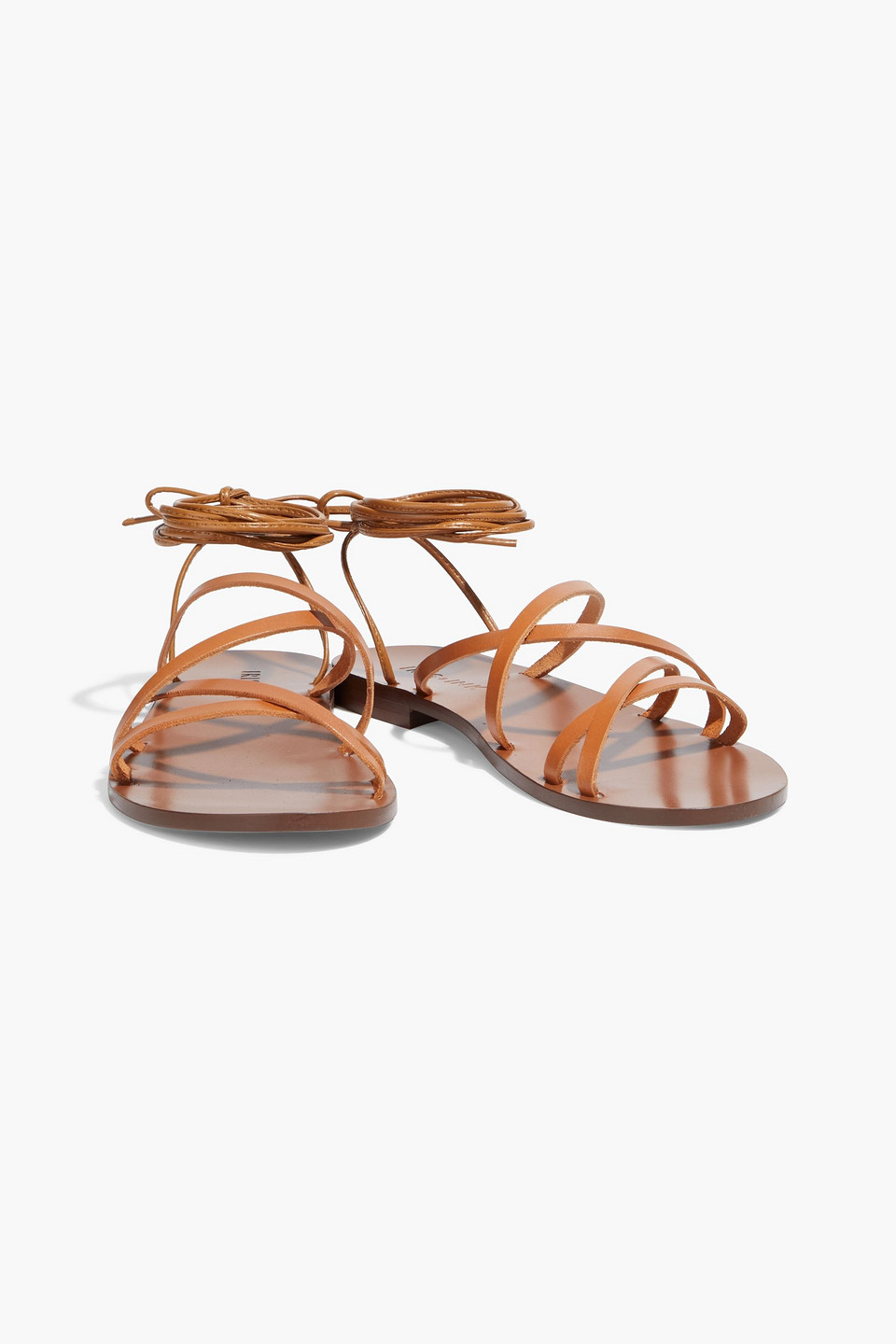 Iris & Ink Renée Leather Sandals In Light Brown