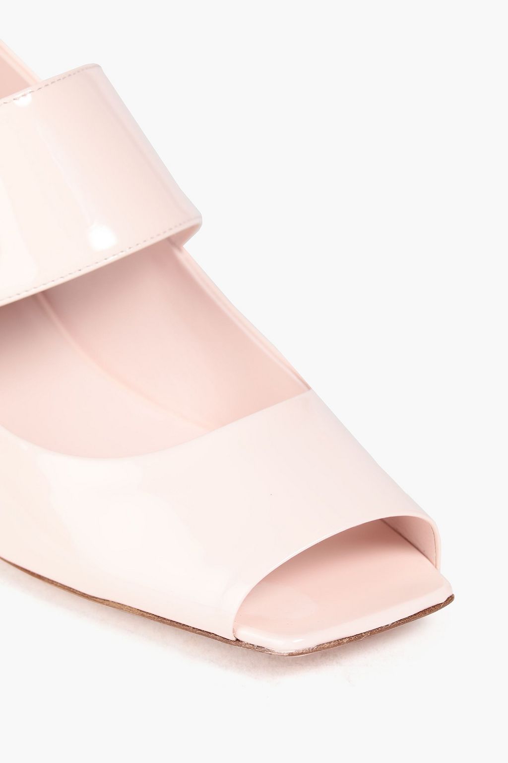 ROGER VIVIER Satin-trimmed patent-leather pumps