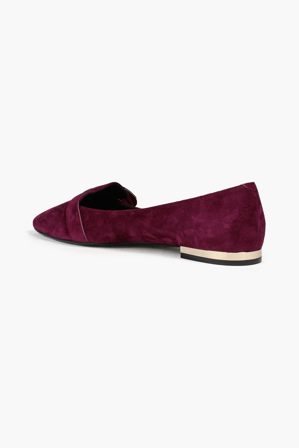 ROGER VIVIER Buckle-embellished suede point-toe flats