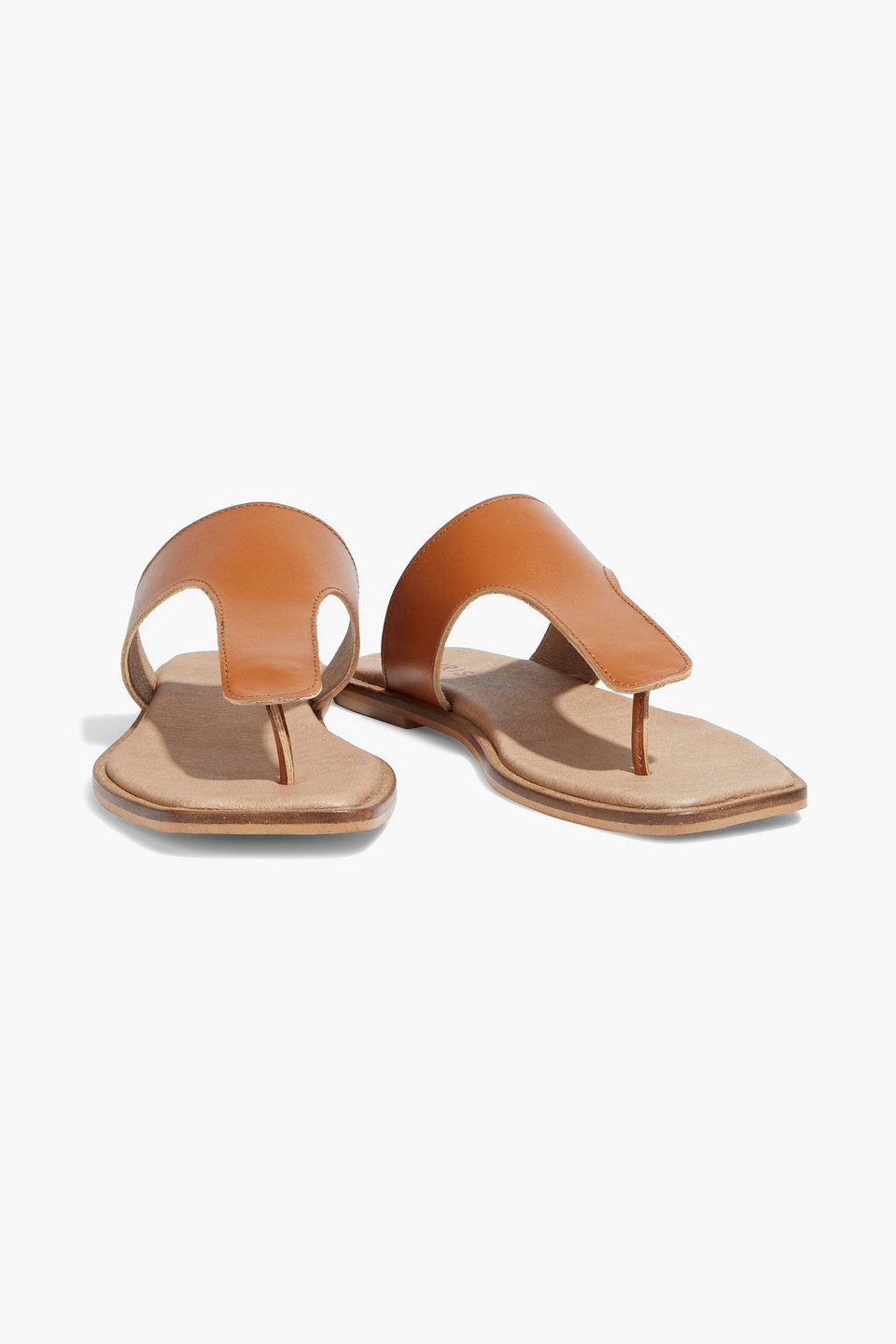 Iris & Ink Amelie Leather Sandals In Light Brown