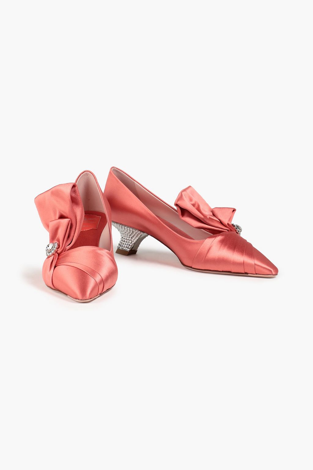 ROGER VIVIER حذاء بمب «لافاليير» من الساتان المزيّن