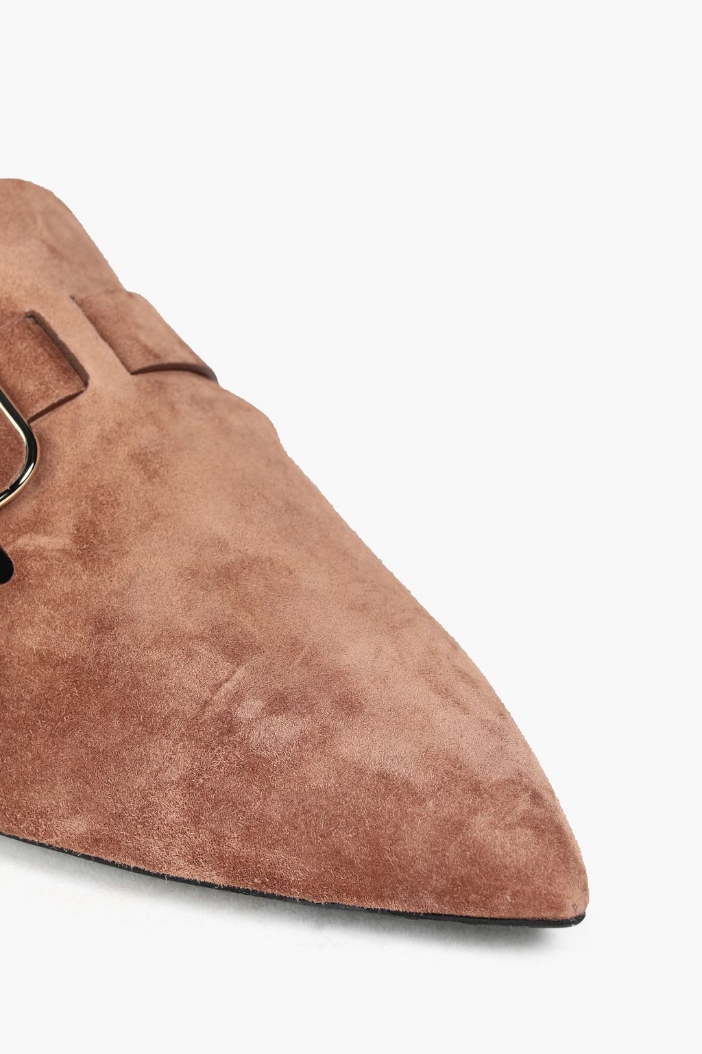 ROGER VIVIER Buckle-embellished suede slippers