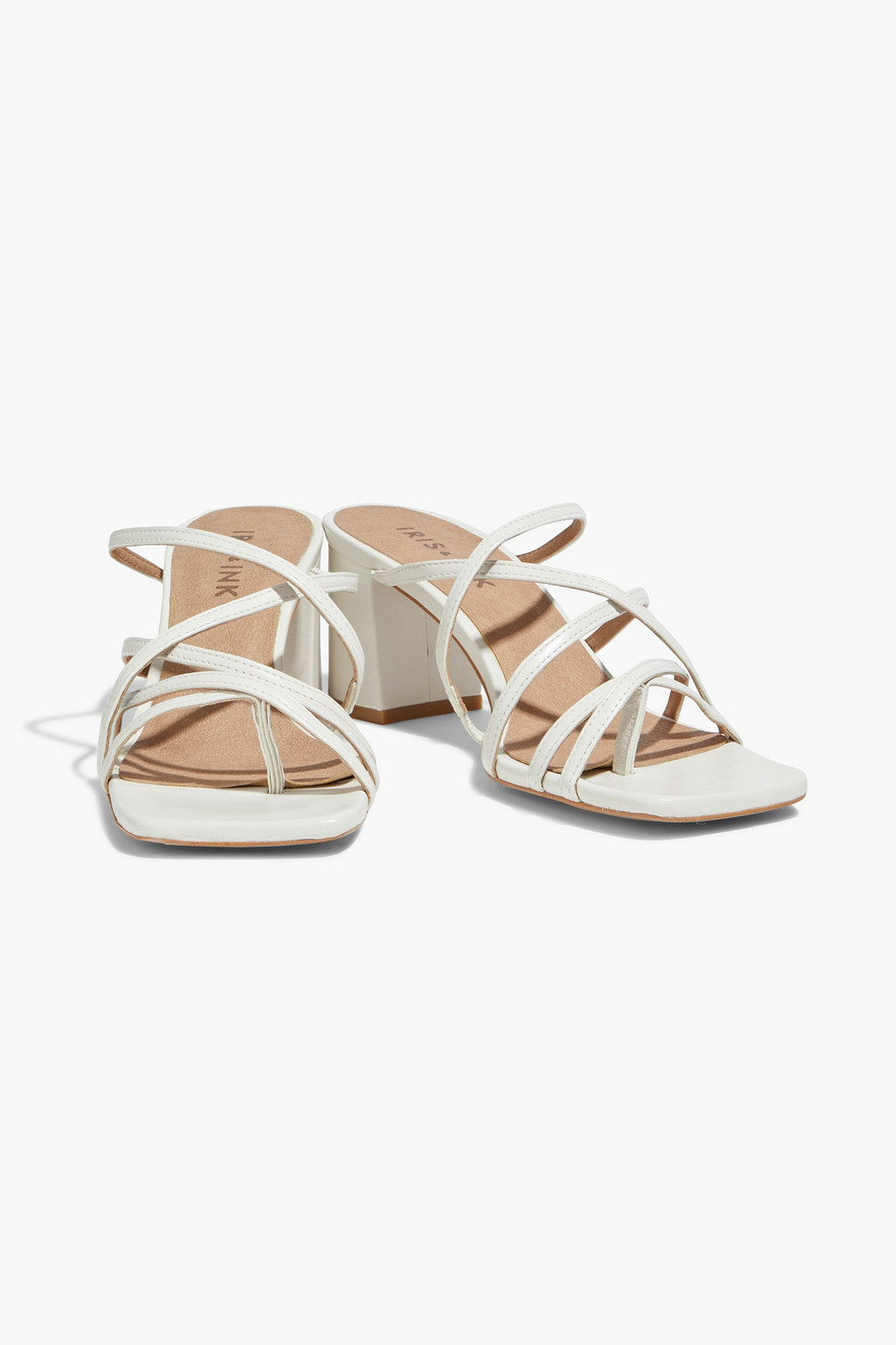 Iris & Ink Cecile Leather Mules In Off-white