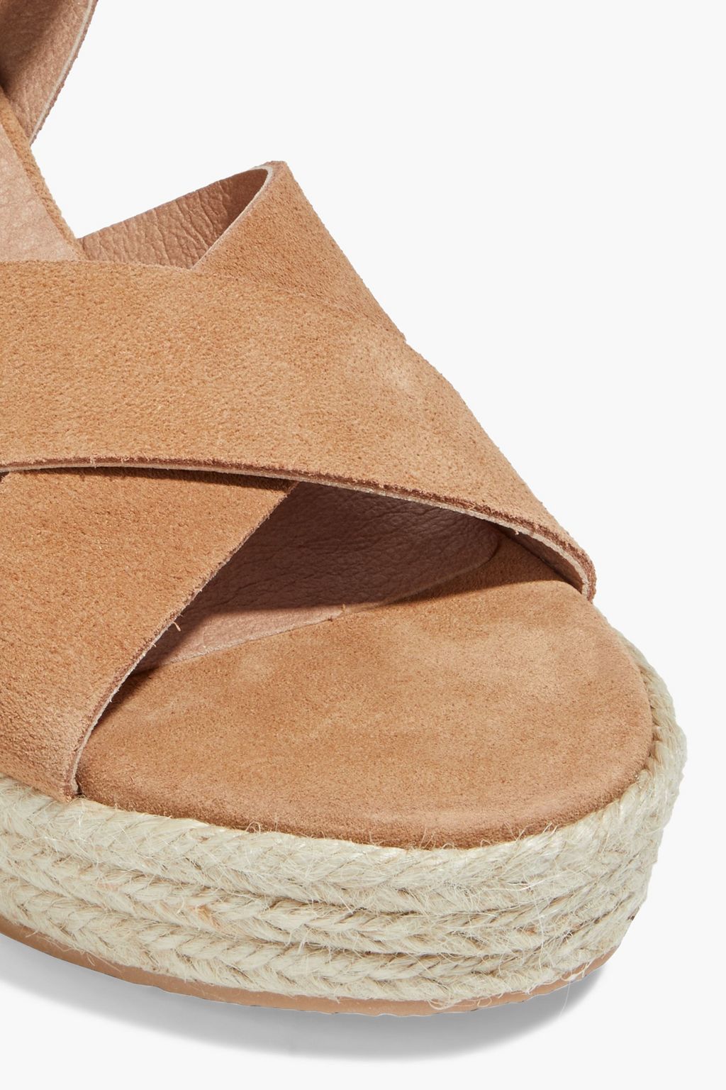IRIS & INK Ines suede platform espadrille sandals