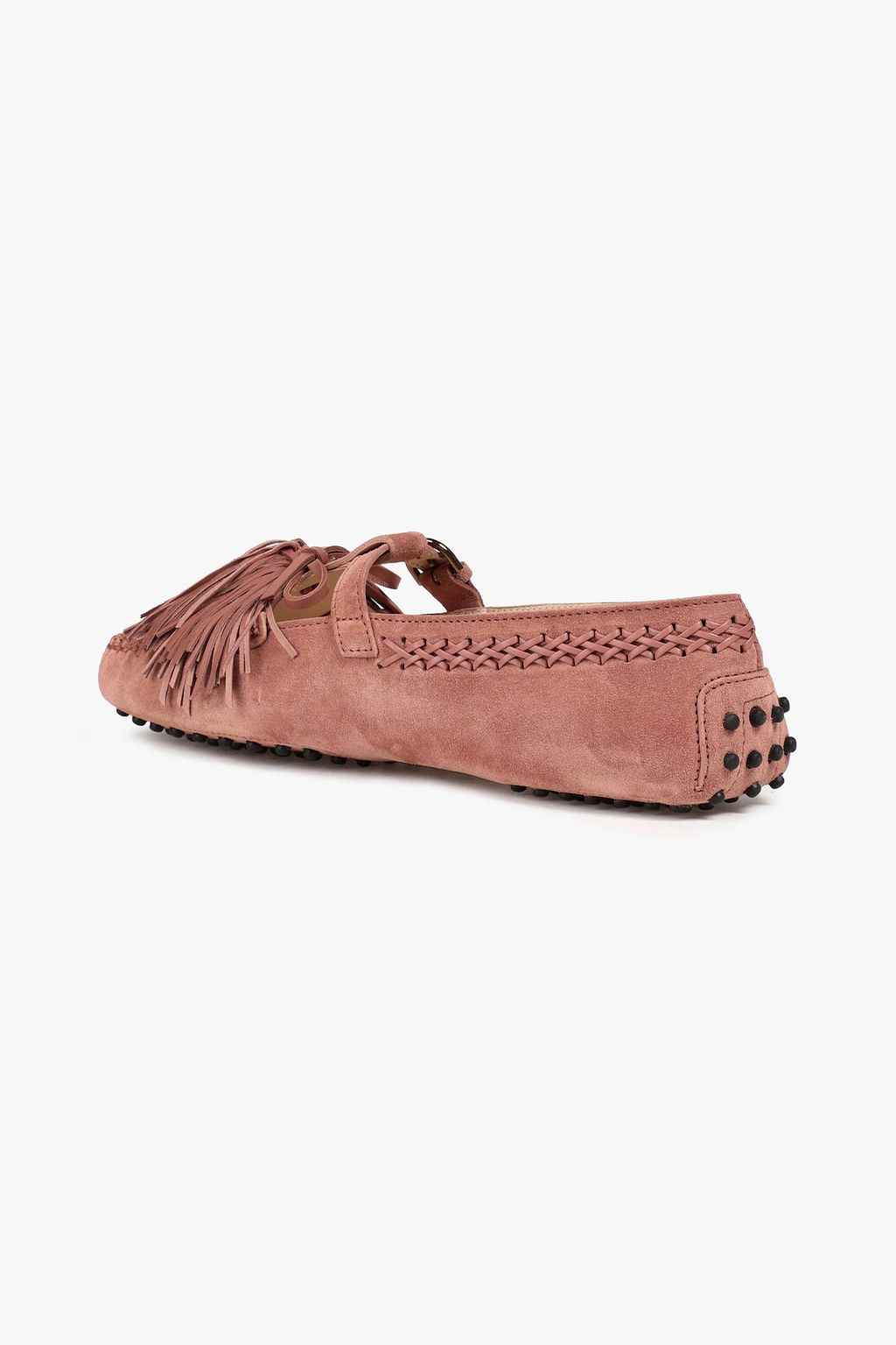 TOD'S Fringed suede loafers
