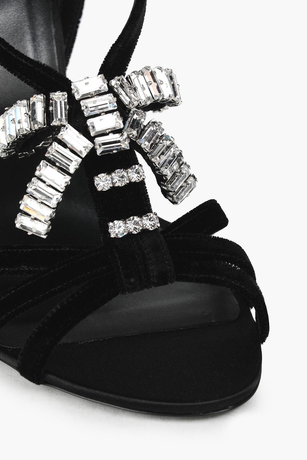 ROGER VIVIER Crystal-embellished velvet sandals