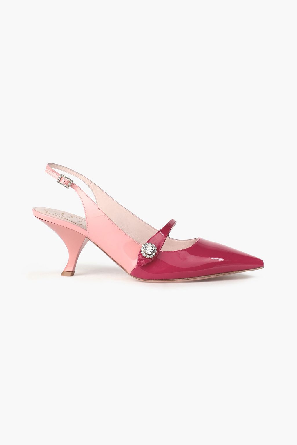 patent-leather slingback pumps 
