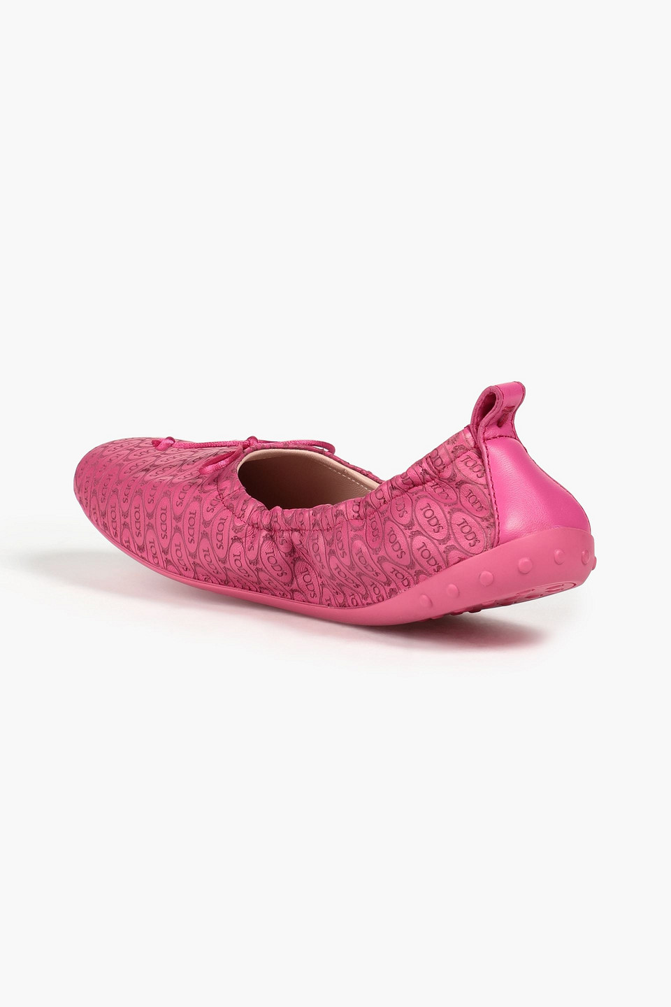 TOD'S EMBOSSED LEATHER BALLET FLATS 3074457345634277135