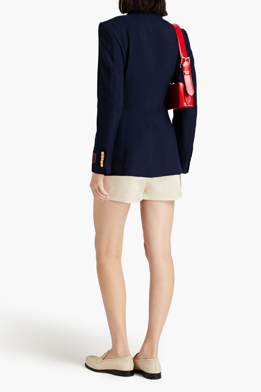 GUCCI Double-breasted canvas blazer