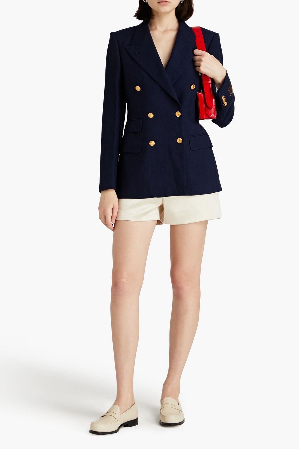 GUCCI Double-breasted canvas blazer