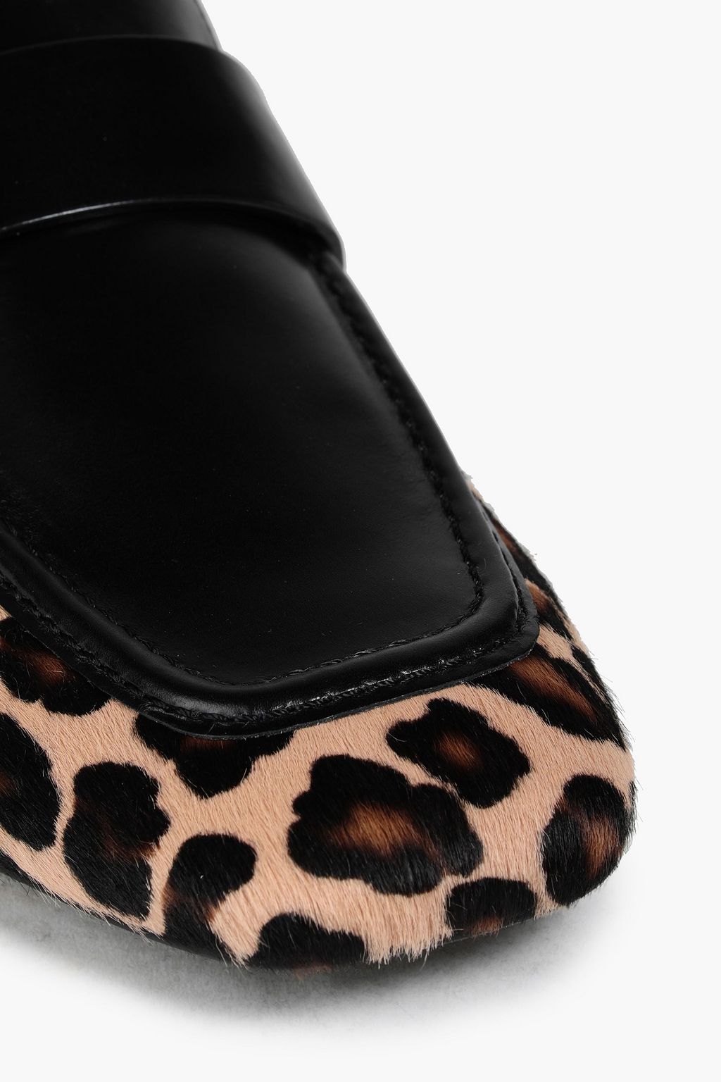 ROGER VIVIER Leopard-print calf hair and leather loafers