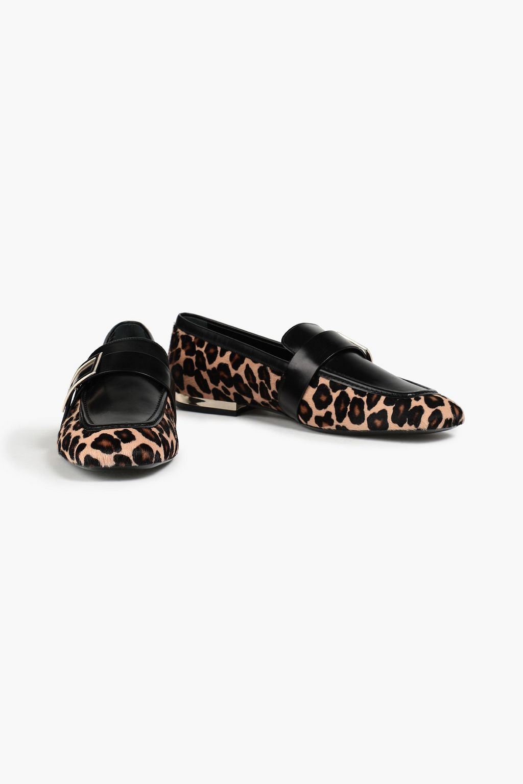 ROGER VIVIER Leopard-print calf hair and leather loafers
