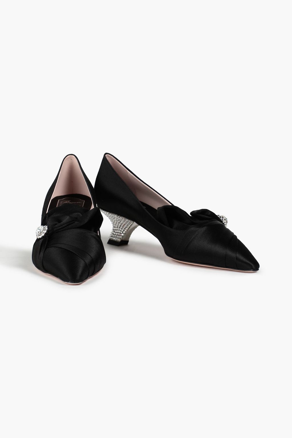 ROGER VIVIER Lavallière 장식 디테일 새틴 펌프스