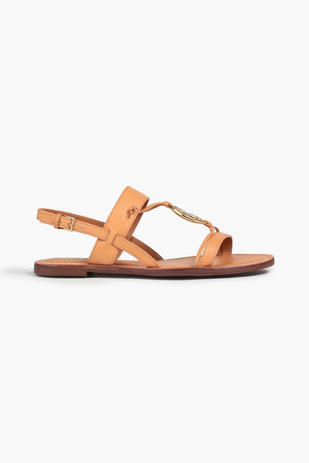 TORY BURCH Miller embellished textured-leather sandals | Sale up to 70% off  | THE OUTNET