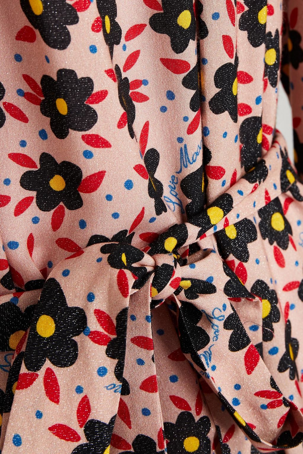 LOVE MOSCHINO Floral-print woven shirt dress