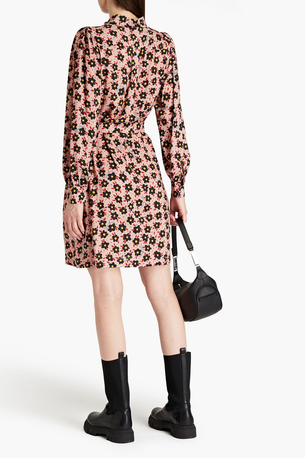 LOVE MOSCHINO Floral-print woven shirt dress