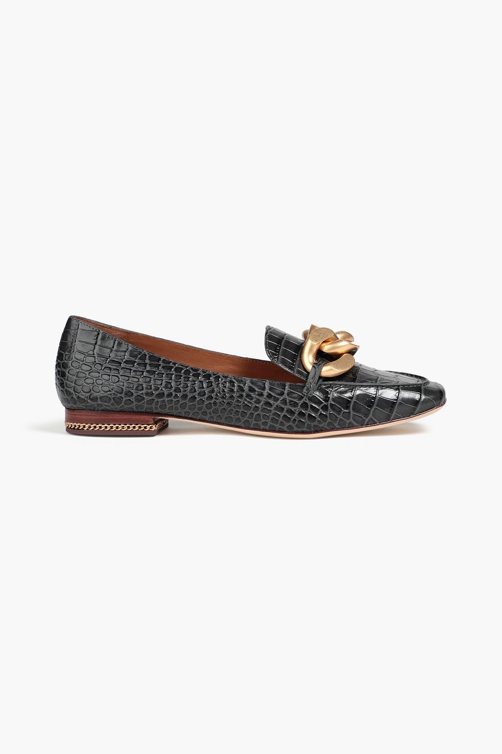 TORY BURCH Ruby embellished croc-effect leather loafers | Sale up to 70%  off | THE OUTNET