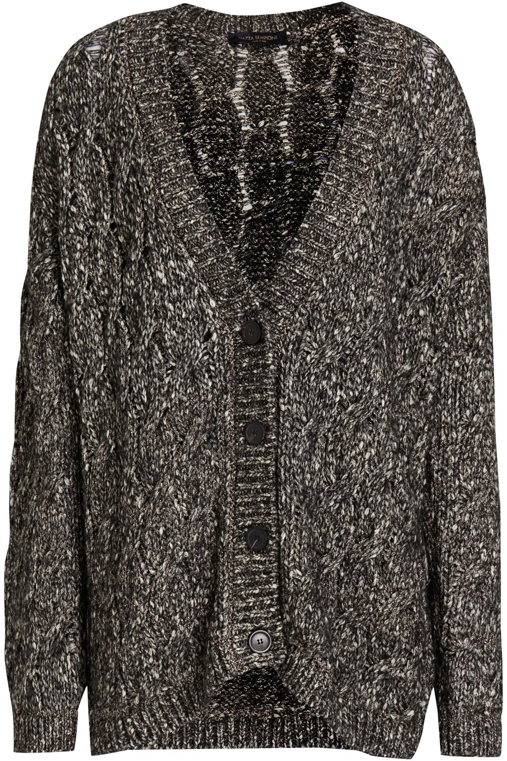 Metallic on sale knit cardigan