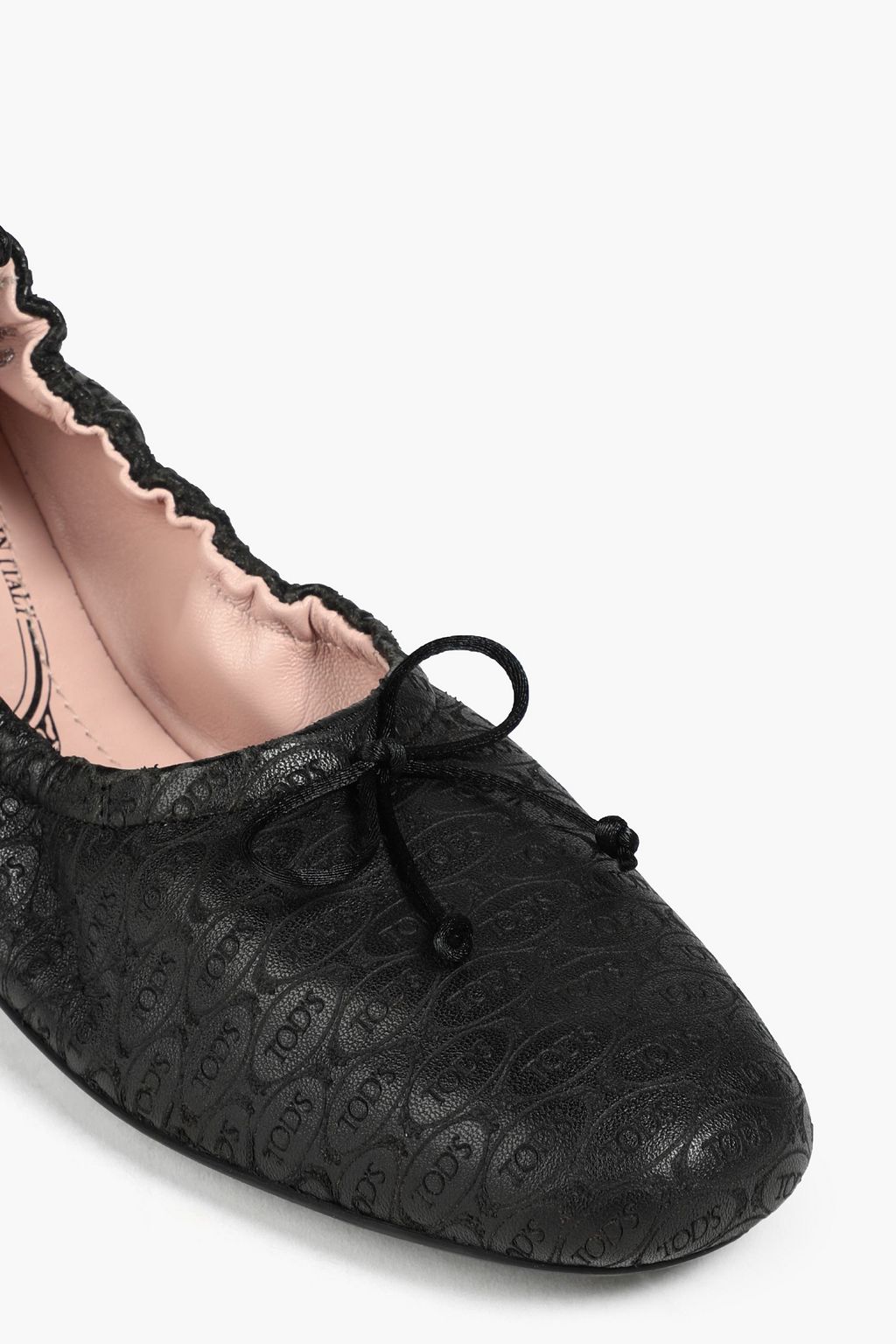 TOD'S حذاء باليرينا مسطح ’+ ألبير إلباز’ من الجلد النافر